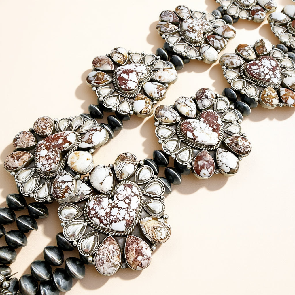 Wild Horse Squash Blossom Set Tyler Brown | Hespera Jewelry Co.