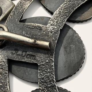 Close-up of a jewelry on a beige background