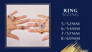 Ring Sizing: 5/52mm, 6/54mm, 7/57mm, 8/60mm