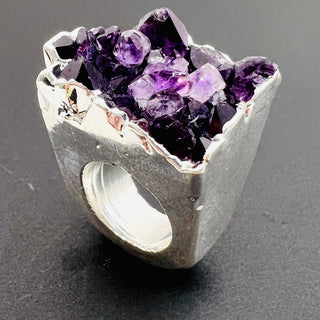 Silver Miley GemFire Ring - Amethyst